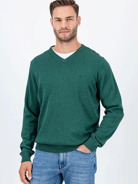 FYNCH-HATTON V-NYAKÚ PULÓVER 1414 211 707 DARK EMERALD FYNCH-HATTON V-NYAKÚ PULÓVER 1414 211 707 DARK EMERALD