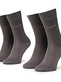 BUGATTI ZOKNI 2 PACK 6801 153 M.GREY MERCERIZED COTTON