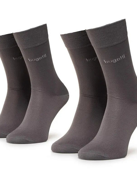 BUGATTI ZOKNI 2 PACK 6801 153 M.GREY MERCERIZED COTTON